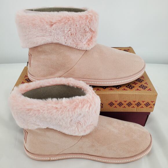 Skechers Womens 7.5 Cozy Campfire Slipper Boots Faux Fur Meant to Be Blush New - Picture 1 of 7